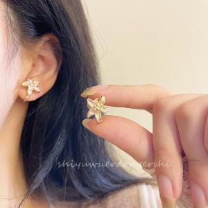 Pink Starfish Sweet Girl Heart Ear Cuffs Fashionable Small Size No Piercing Mosquito Coil Ear Clips Womens Fashion Jewelry
