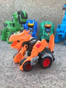 Anak Car Toys Mainan Dinosaurus Transformasi Toys Inersia Tank Dinosaurus Mobil Tangki Rex for kids