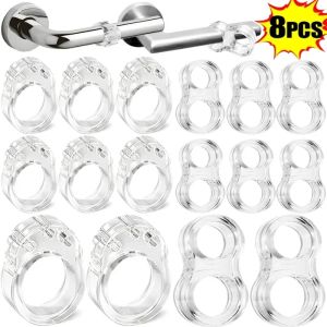 4/8pcs Door Stopper Punch-free Anti-collision Ring Door Handle Buffer Wall Protection Pad Transparent Doorknob Bumper for Wall