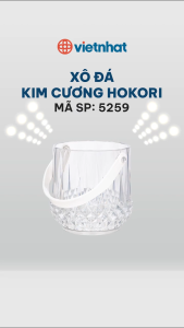 Xô Đựng Đá Kim Cương Việt Nhật 5259 Dung Tích 2.1L Trong Suốt Hàng Loại Tốt