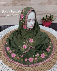 MUKENA DEWASA TERUSAN MOTIF SIDOGIRI BORDIR BAWAH KAIN WARNA
