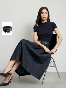 Vero Moda | Preppy Style Half Neck Knit Short Sleeve Dress Autumn New