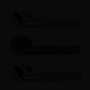 Viladepot Zinc Alloy Privacy Door Handle Striped Carved Handle Lever Round Base Bedroom Bathroom Door Lock Reversible
