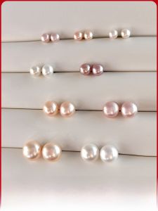 Elegant Freshwater Pearl Stud Earrings for Women Pure Silver S99 Ear Cuff Simple Luxury Original Design Fashion Jewelry