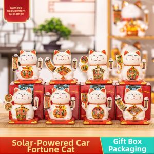 Automatic Waving Solar Car Figurine