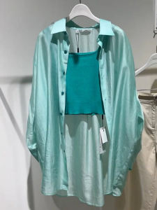 เสื้อเชิ้ตแขนยาวกันแดดทรงหลวมบางสำหรับผู้หญิงในช่วงฤดูร้อน เสื้อเชิ้ตคอโปโลแขนยาวทรงพอดีตัวสำหรับใส่ไปทำงาน