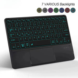 Backlit Bluetooth Keyboard with Touchpad For iPad 11th 2025 A16 Air 13 Air11 M3 2025 Pro 11 Touch Keyboard For Samsung A9 S10