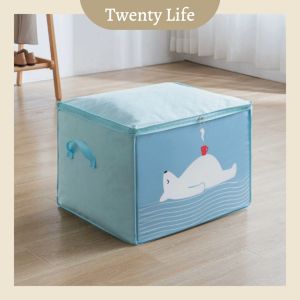 Twentylife Large Storage Bag Blanket Storage Bag Under-Bed Quilt Clothes Storage Bag for Bedding Comforters Foldable Organizer with Handle Sturdy Zippers