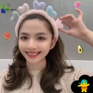Băng Đô Bông Rửa Mặt Trái Tim E30 CD246 Phụ Kiện Tóc Ulzzang Trùm Sỉ Gia Thành