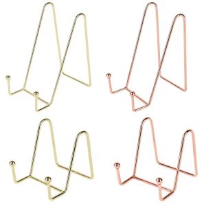 Iron Art Magazine Display Stand Dish Rack Plate Bowl Picture Frame Photo Book Holder Home Decoration Plate Tabletop