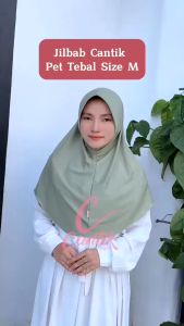 Hijab Bergo Sport Pet Tebal Size M /Jilbab Instan Sekolah Bergo Sport Pad Besar Jersey- Yansya Hijab