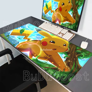 Bandai | HD Printing Pokemon Greninja Pikachu Mousepad Large Gaming Mouse Pad Lock Edge Non-slip Office Accessories Keyboard Desk Mat