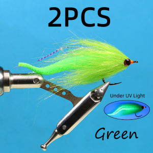 2PCS/6PCS #3/0 Big Game Fly Tying Hook Small Dragon Tail Streamer Flies Bass Pike Musky Saltwater Baitfish Fishing Flies Lure