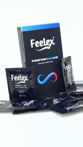 Bao cao su Feelex Performance benzocaine giúp  kéo dài thời gian nhiều gel bôi trơn