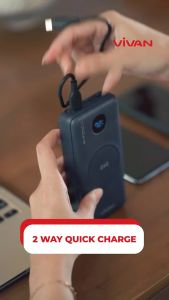 VIVAN Powerbank 20000 mAh VPB-W20 Wireless 3 Output Fast Charging 15W QC3.0 PD Garansi 18 Bulan