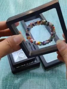 Hộp đựng trang sức màng PE trong suốt hộp trang sức mini trưng bày nữ trang-NIEVE