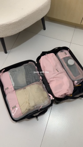 Luggage Organizer Expandable Travel Compression Packing Cubes for Suitcases Foldable Couples Travel