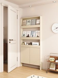 Ultra-Thin Shelf behind the Door Bedroom Wall Childrens Bookcase Extremely Narrow Multi-Layer Storage Shelf Floor Reading Thin Bookcase
