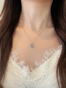 999 Pure Silver Whale Dream Sea Necklace Womens Luxury Design Fish Tail Clavicle Chain Birthday Gift Elegant Fashion Jewelry