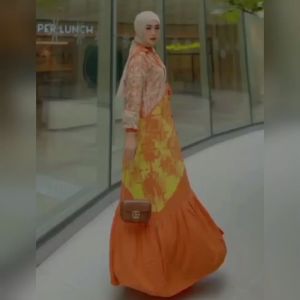 CITRUS DRESS GAMIS TWILL RAYON CANDI MEKAR GAMIS BATIK CAP PEKALONGAN
