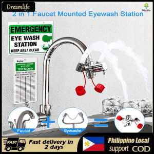 ❤Local Delivery+COD❤ Faucet-Mounted Eyewash Station – Emergency Eye and Skin Flush Unit for Sink Attachment
