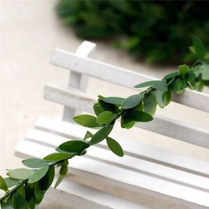 7 Meter Artificial Flowers Rattan Leaf Nylon Iron Wire DIY Wreath Accessory for Wedding Car Decoration Garland Silk Scrapbooking