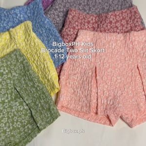 BigboxPH Kids Fashion Brocade Two Slit Skort Skirt for Girls 1-12 Years Old