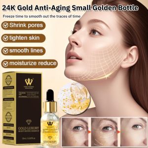 24K Gold Polypeptide Anti-Aging Essence Lifting Firming Fade Fine Lines Brighten Anti Wrinkle Serum Repairs Dry Loose Skin