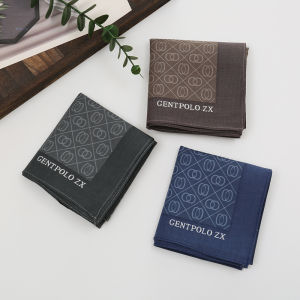 3/6pcs Pure Cotton Mens Pure Cotton Handkerchief Cross-border Hot-selling Thin Absorbent Sweat-wiping Printed Hand Towel 43cm