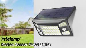 intelamp | Đèn Năng Lượng Mặt Trời LED Công Suất Cao Ngoài Trời Chống Nước IP65 Cảm Biến Chuyển Động Đèn Chiếu Sáng Tường Dành Cho Nhà Vườn Phong Cách Hiện Đại