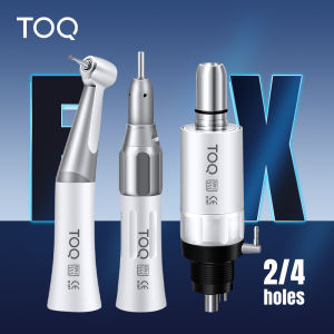 FX23 Style Dental Low Speed Handpiece Kits Teeth Polishing Contra Angle Air Motor External Water Spray 2/4H Connector E-type
