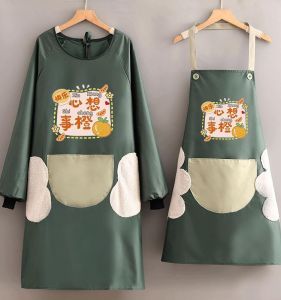 Váy Bảo Hộ Nhà Bếp Chống Dầu Chống Thấm Nước Váy Bảo Hộ Chuyên Nghiệp Cho Nữ Nấu Ăn 2023 Bộ Váy Cặp Đôi Mới Phổ Biến