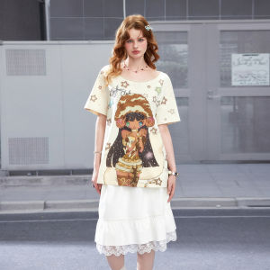Unifree | Starry Print Loose Short Sleeve T-Shirt