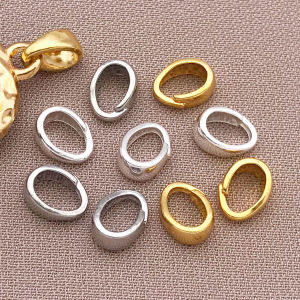 Mixed 10/20pcs 18K copper plated real golden thick silvery white golden melon seed buckle set DIY jewelry making accessories