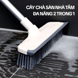 Cây Chà Sàn Nhà Tắm KITIMOP Z1 Chổi Cọ Sàn Và Gạt Nước Đa Năng 2 Trong 1 Cán Điều Chỉnh Chiều Dài