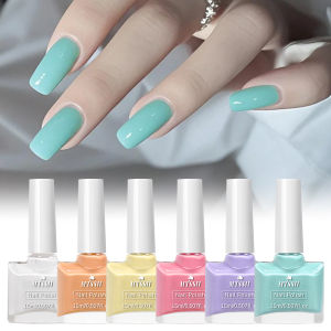 6 Cái/bộ 15Ml Sơn Móng Tay Dựa Trên Nước Lâu Dài Nhanh Khô Không Cần Đèn Làm Móng Tay Tiếp Liệu Cho Móng Tay Hoàn Hảo