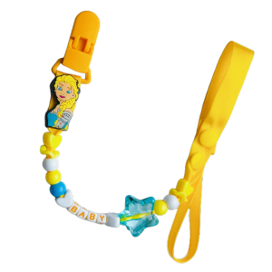 Disney | Baby nipple clip Handmade Chain-style cute baby bib Baby comfort toy baby teething Clip babys spit-up from falling off Gift