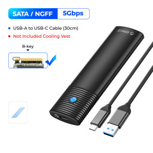 SSD M.2 ORICO ชนิด C NVMe 10Gbps กล่อง SSD เอสเอสดีของเครื่องพีซีสำหรับ M.2 SATA เอสเอสดี NVMe NGFF แบบเครื่องมือแผ่นกลมฟรี M.2 SSD เคสระบายความร้อนในตัวกล่องใส่ฮาร์ดดิสก์ M.2 NVMe