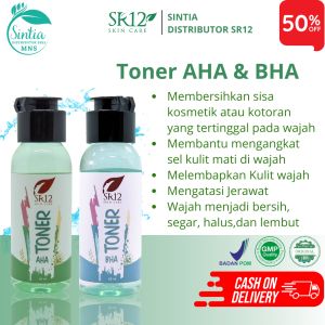 Toner BHA Sr12 Dan AHA Mampu Untuk Mengekspoliasi Kulit Dan Meregenerasi Sel Kulit Matii Mencerahkan