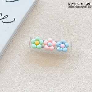 Creative Cute Cartoon Mobile Phone Case Acrylic Material Side Strap Woven Lanyard Neck Hanging Rope Fresh 3D Flower Clasp