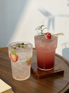 Cốc Thủy Tinh Đơn Giản Chịu Nhiệt Độ Cao Cốc Pha Cà Phê Americano Cốc Nước Có Bong Bóng Cốc Nước Lạnh Cốc Nước Ép Trái Cây