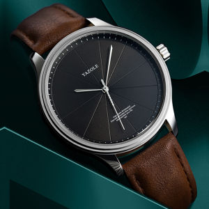 Top Brand Mens Watches Luxury Metal Case Analog Quartz Watches for Men Leather Belt Simple Business Men Watches Montre Homme