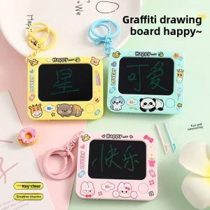 Hot Toys | Creative Mini Graffiti Small Drawing Board Keychain One-Click Removal DIY Painting Childrens Toys Student Bag Accessories!