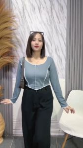 CRS - HINATA TOP BLOUSE KNIT / ANNA KNIT TOP ATASAN WANITA LENGAN PANJANG