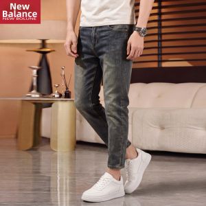 NEW BOLUNE | Quần Jeans Nam Thẳng Mới Kiểu Cổ Điển Màu Xanh Co Giãn
