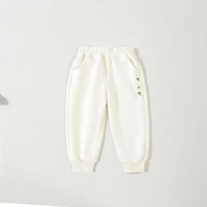 Trendy Autumn Wear Girls Sports Pants Casual Long Outerwear Childrens All-Match Cuffed Sweatpants Cotton Polyester Blend
