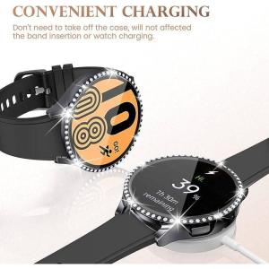 Luxury Bling Fashion Single Row Diamond + Tempered Glass Case for Samsung Galaxy Watch 6