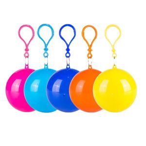 Áo Mưa Mini Nhiều Màu Sắc Di Động Dành Cho Người Lớn Dày Dặn Dùng Một Lần Chống Thấm Nước Kèm Móc Khóa