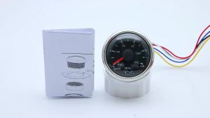 RYSJM | 52MM Car Oil Pressure Gauge 0-10BAR 0-150PSI 7-Color Backlight Car Oil Pressure Meter Gauge For 12V 24V Car Marine Boat Truck