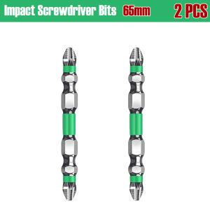 1/2pcs S2 Alloy Steel Double End Anti Slip Screwdriver Bit Magnetic Phillips Impact Drill Bit Hex Rod for Power Tool Accessories